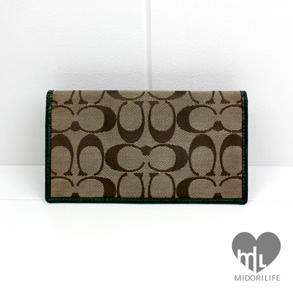 COACH Bleecker Signature Jacquard Wallet with Checkbook Cover - Picture 8 of 13